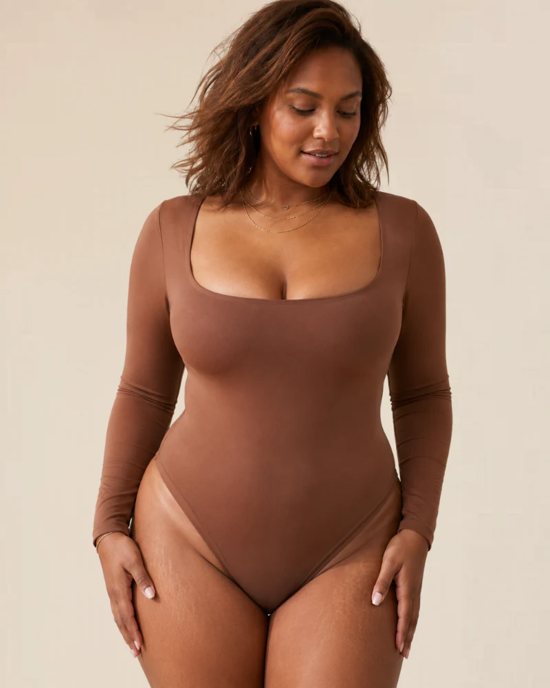 Long Sleeve Thong Bodysuit - Image 3