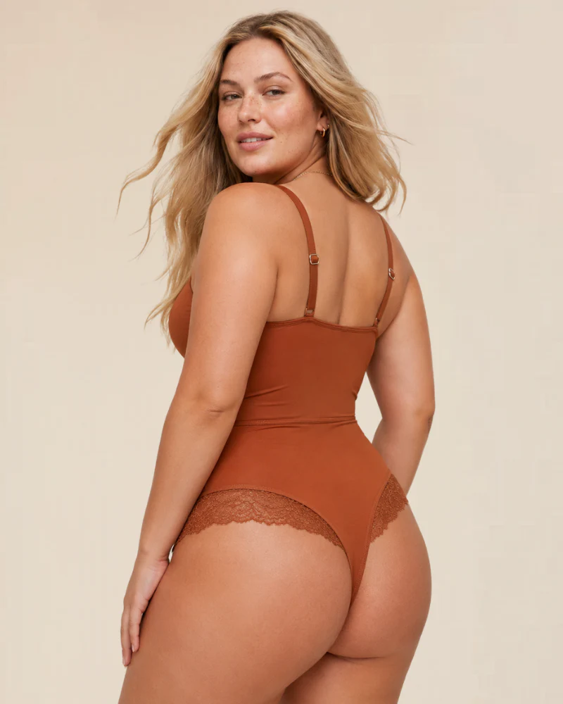 V-Neck Half Laced Bodysuit - Image 6
